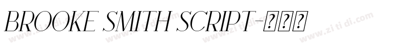Brooke Smith Script字体转换